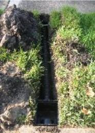 a new irrigation line being installed in Glen Burnie